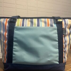 Colorful Striped Tote Cooler Bag